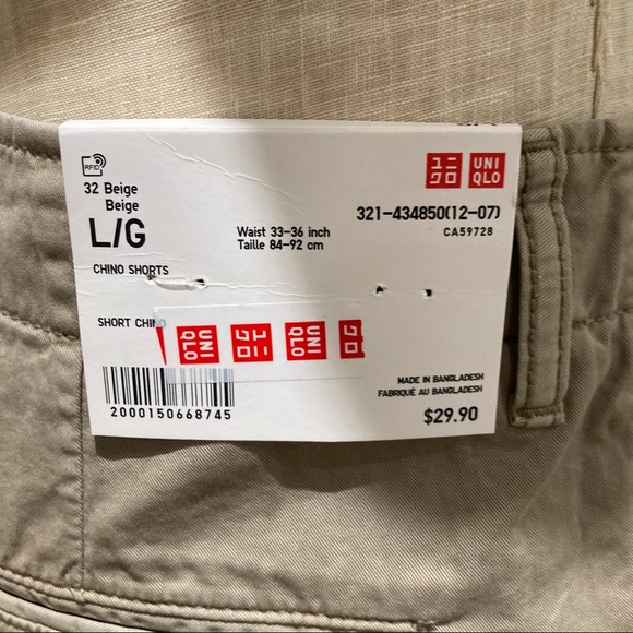 NWT Uniqlo chino shorts - Picture 5 of 5